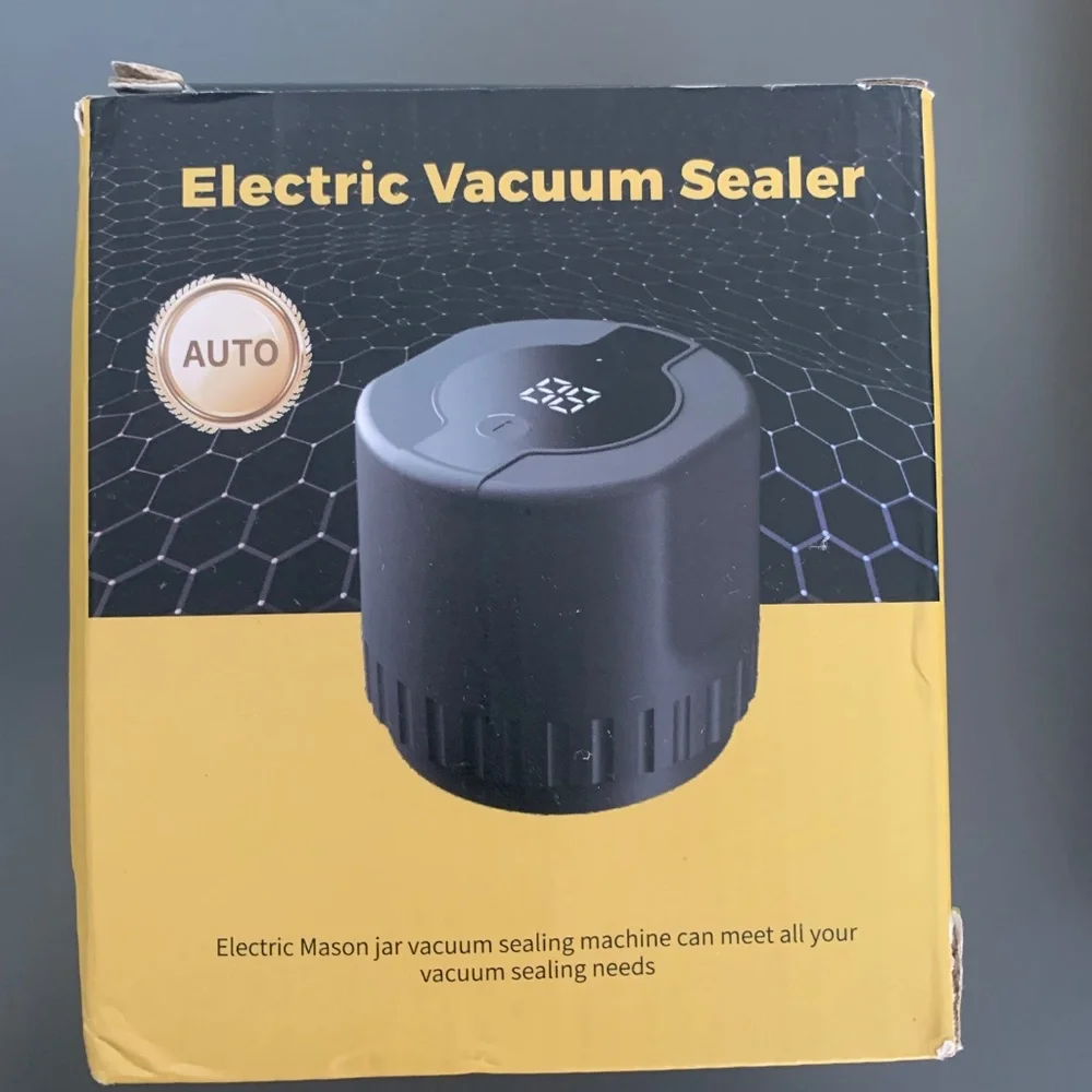 Electric Mason Jar Vacuum Sealer Kit – USB-C Rechargeable – Auto Digital